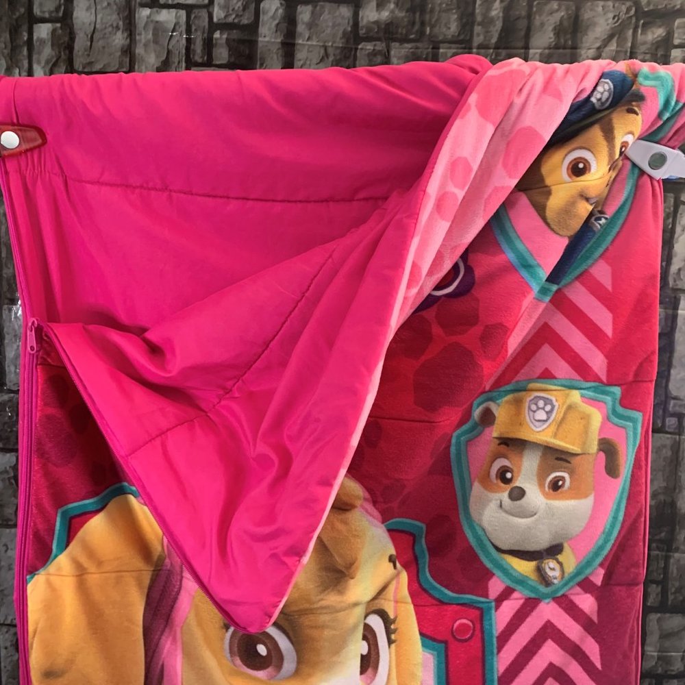 Sale 4 For $30 Paw Patrol Skye Pink 54 in  x 30 in Sleeping Bag - BDU1 - Picture 5 of 7